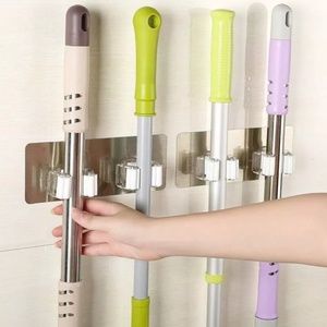 Wall Mounted Mop And Broom Organizer